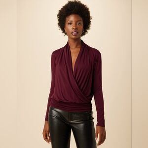 Angela Dream Knit Model Surplus Top in Plum